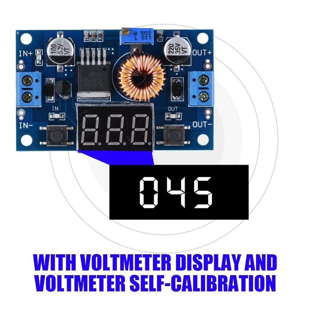 XL4015 LED 5A DCDC Voltage Step Down Reduce Converter Volt meter With Display