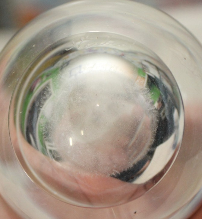 Steuben Signed Clear Art Glass Sheard Rim Pitcher Plant Vase