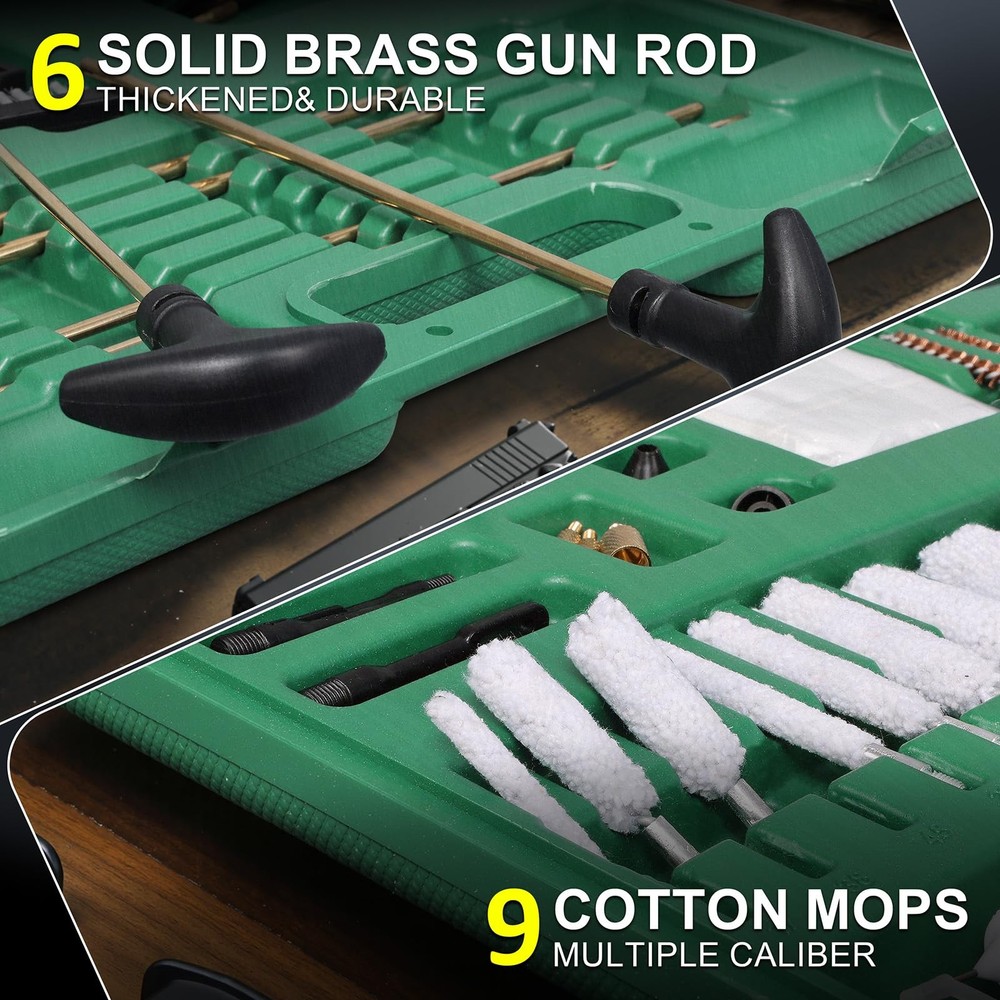 Universal Cleaning Kit - Includes Brass Cleaning Rods, Cleaning Jags, Phospho...