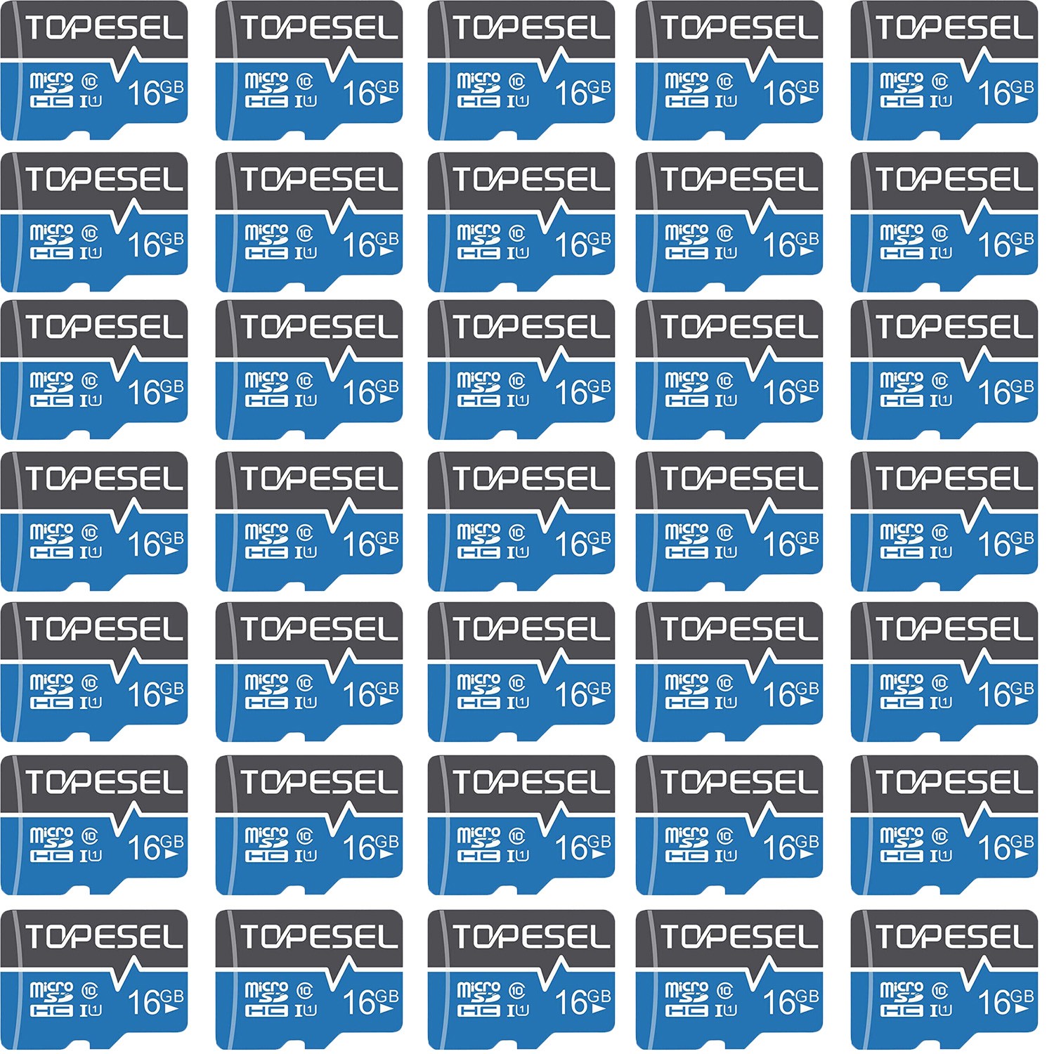 TOPESEL 10/100PCS 16GB Micro SD SDHC Memory Card TF SD Card High Speed Wholesale