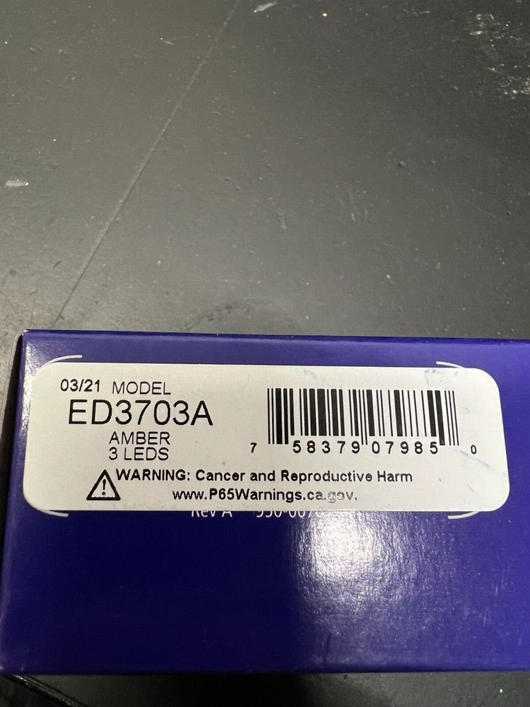 Ecco 3 LED Directional Surface Mount Lamp Light Amber 21 Flash Patterns ED3703A