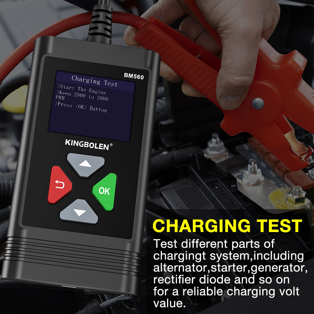 6V/12V/24V Car Battery SystemTester Auto Diagnostic Device 100-2000CCA Load Test