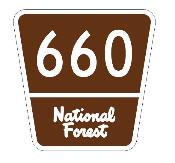 National Forest Route 660 Sticker Decal