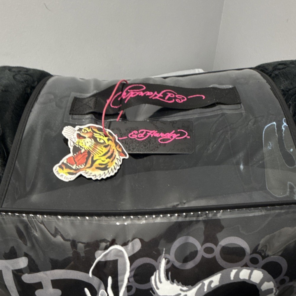 Ed Hardy dark chain pattern-Tiger Comforter Set Full/Queen 4-Piece