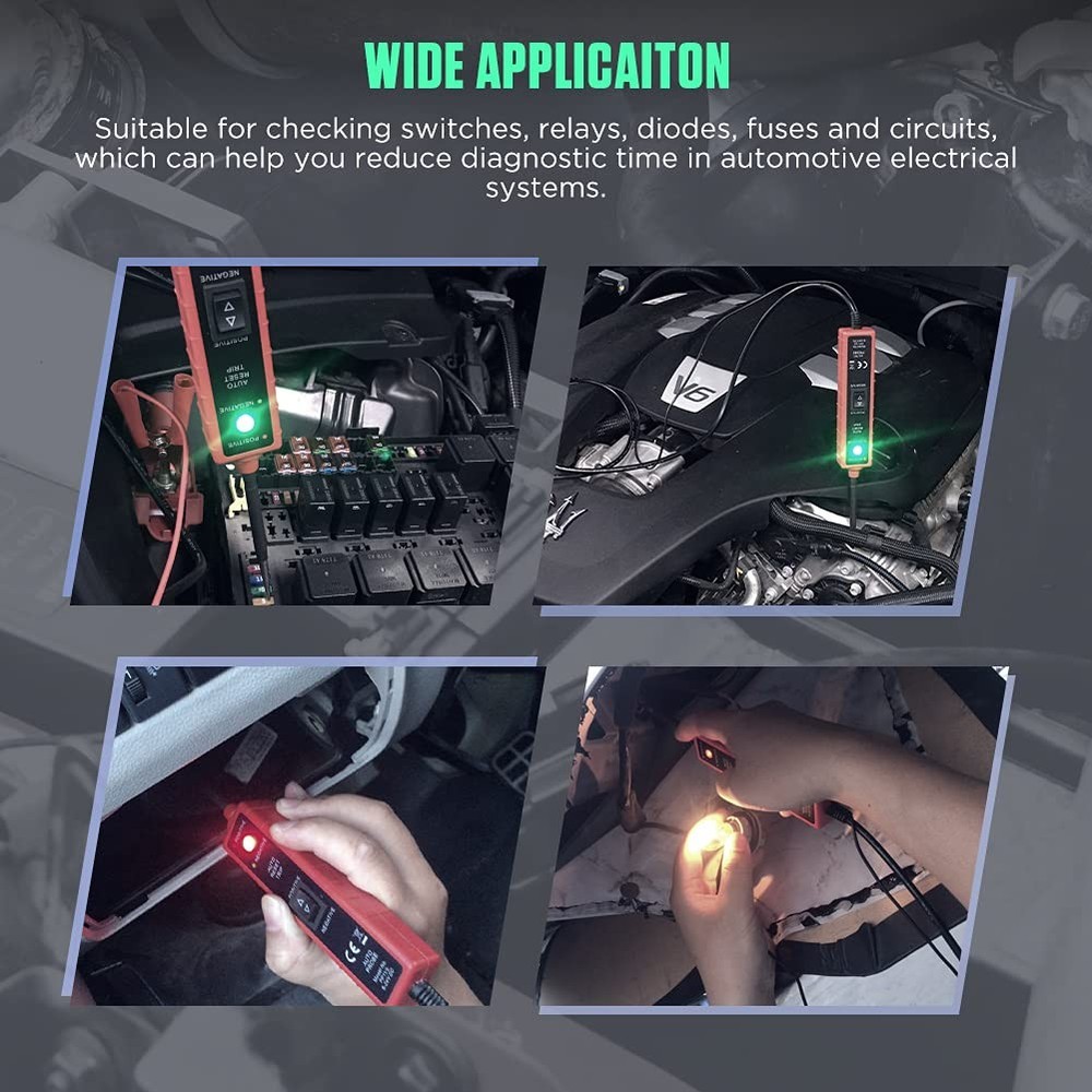 US Automotive Digital Power Probe Circuit Electrical Tester Test Device System