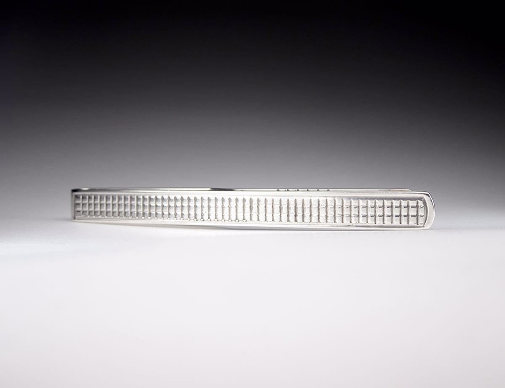 Dunhill Block Check Silver Tie Pin