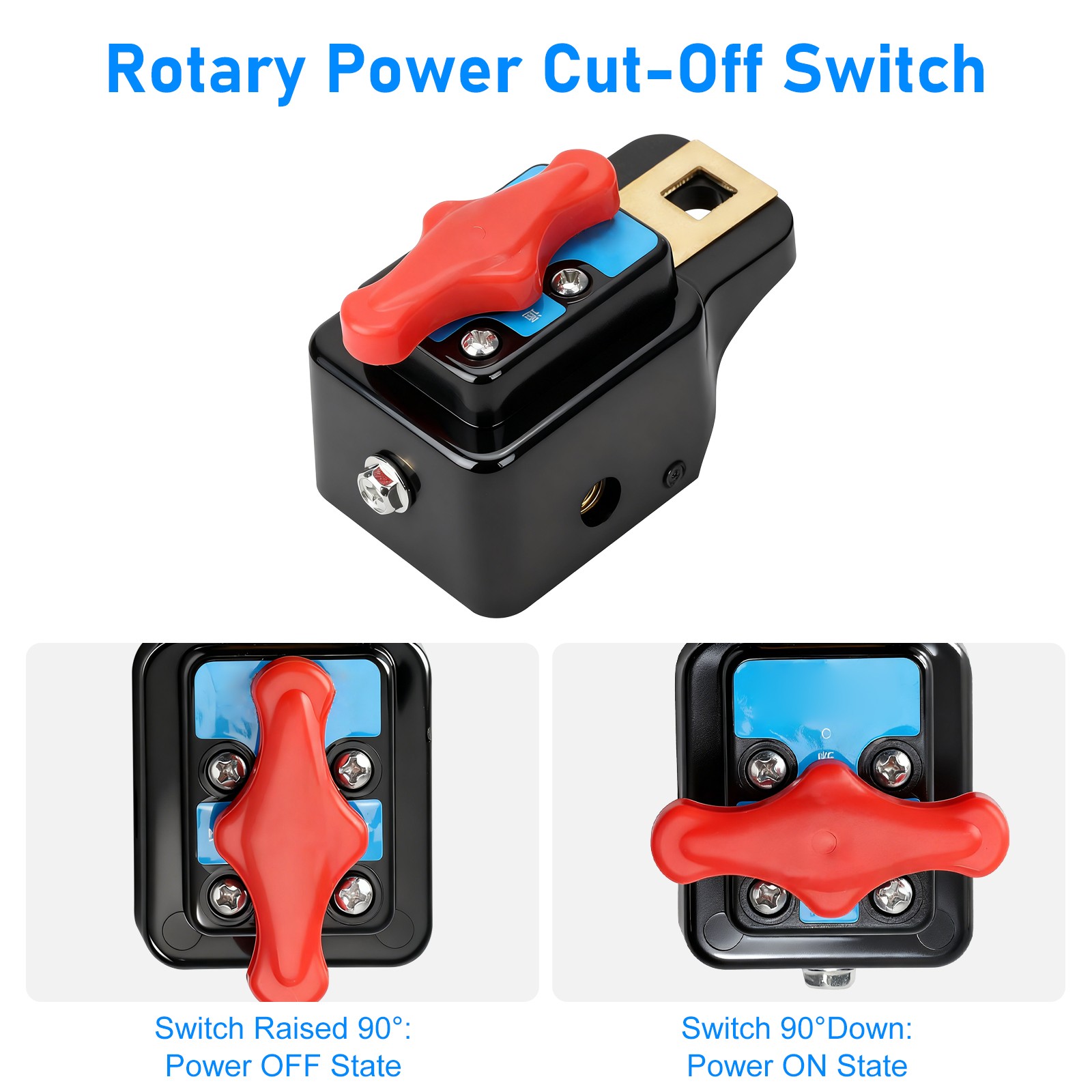 Universal Battery Disconnect Switch 12V 24V Power Cut Off Rotary Isolator Car RV