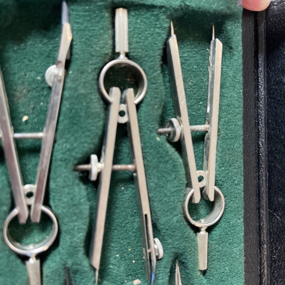 Vintage Germany Drafting Machinist Spring Calipers Set 2025 Carpenter Tools