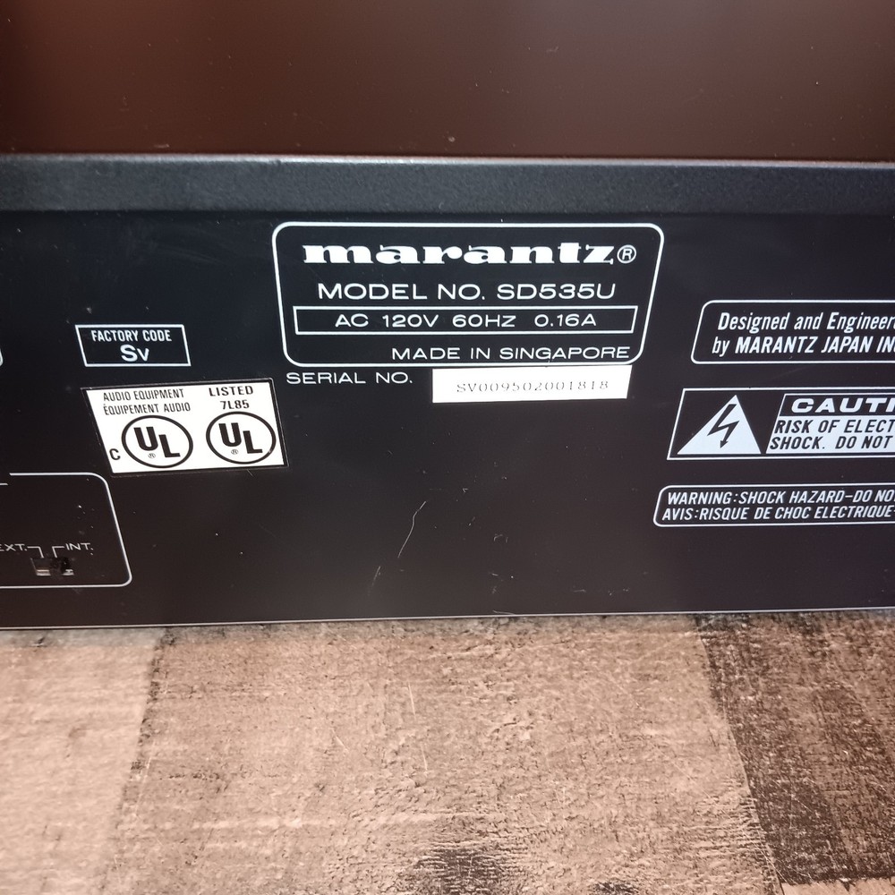 Vintage Marantz SD535U Stereo Double Cassette Deck Tested Please Read Nice