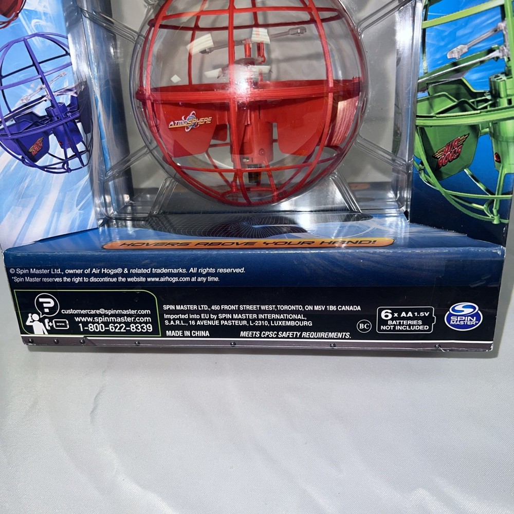 Air Hogs Atmosphere Axis Hovering Sphere Wave Control Spin Master, RED, NEW