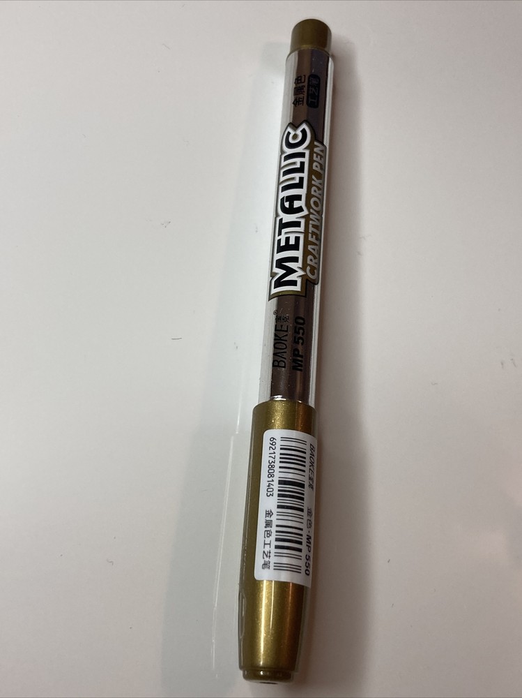 Baoke Bold Medium 1.5mm Permanent Marker Metallic Gold