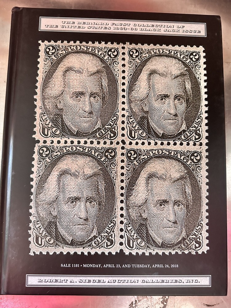 The Bernard Faust Collection of the US 1863-68 Black Jack +2 more BJ auctions