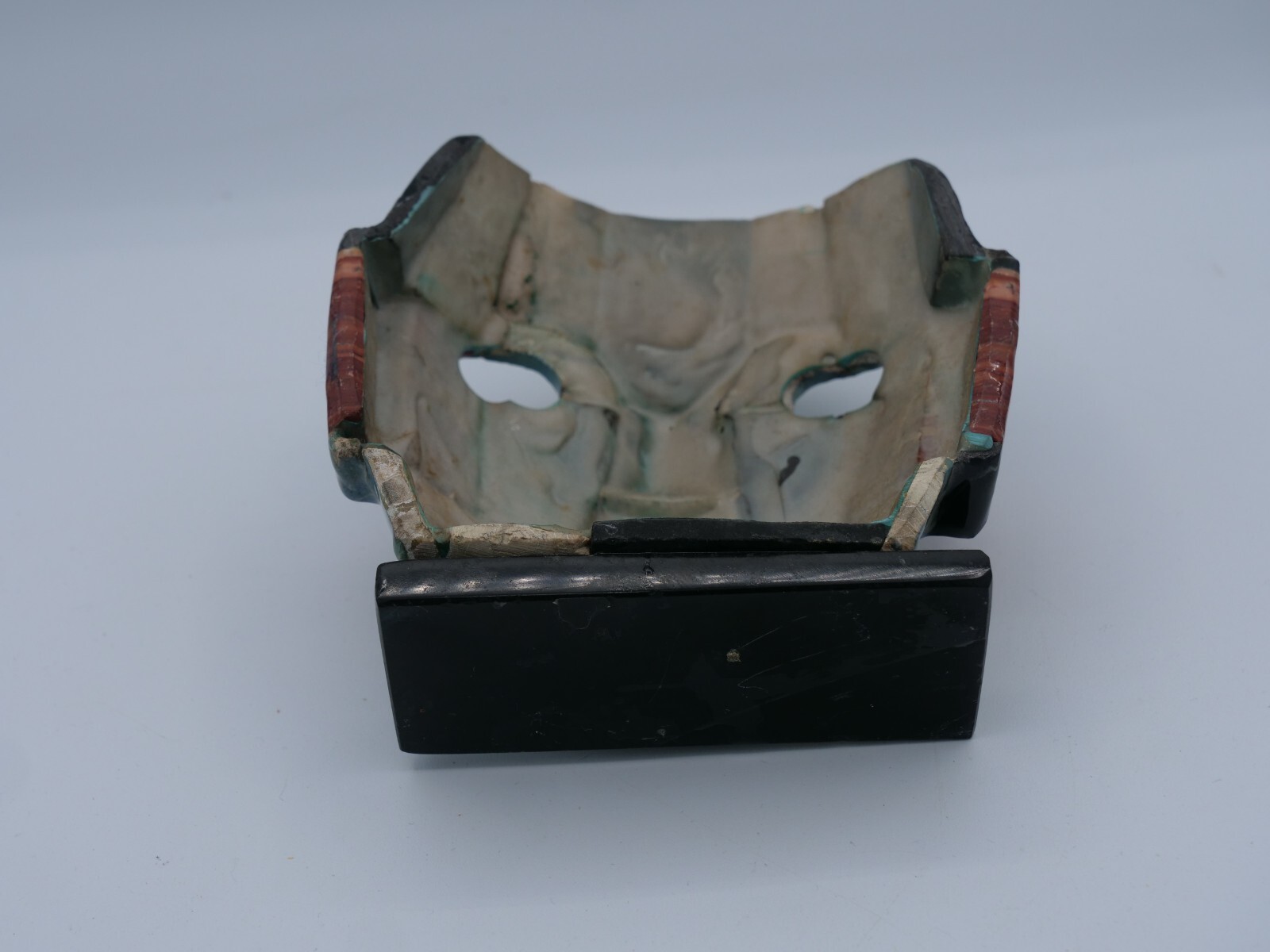 Mayan Aztec Inca Death Mask Mosaic Precious Stones Burial Folk Art Mexican 6"