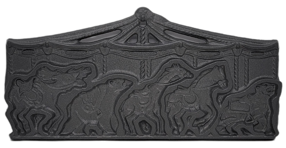 Vintage John Wright Double-Sided Carousel Cast Iron Pan Mold