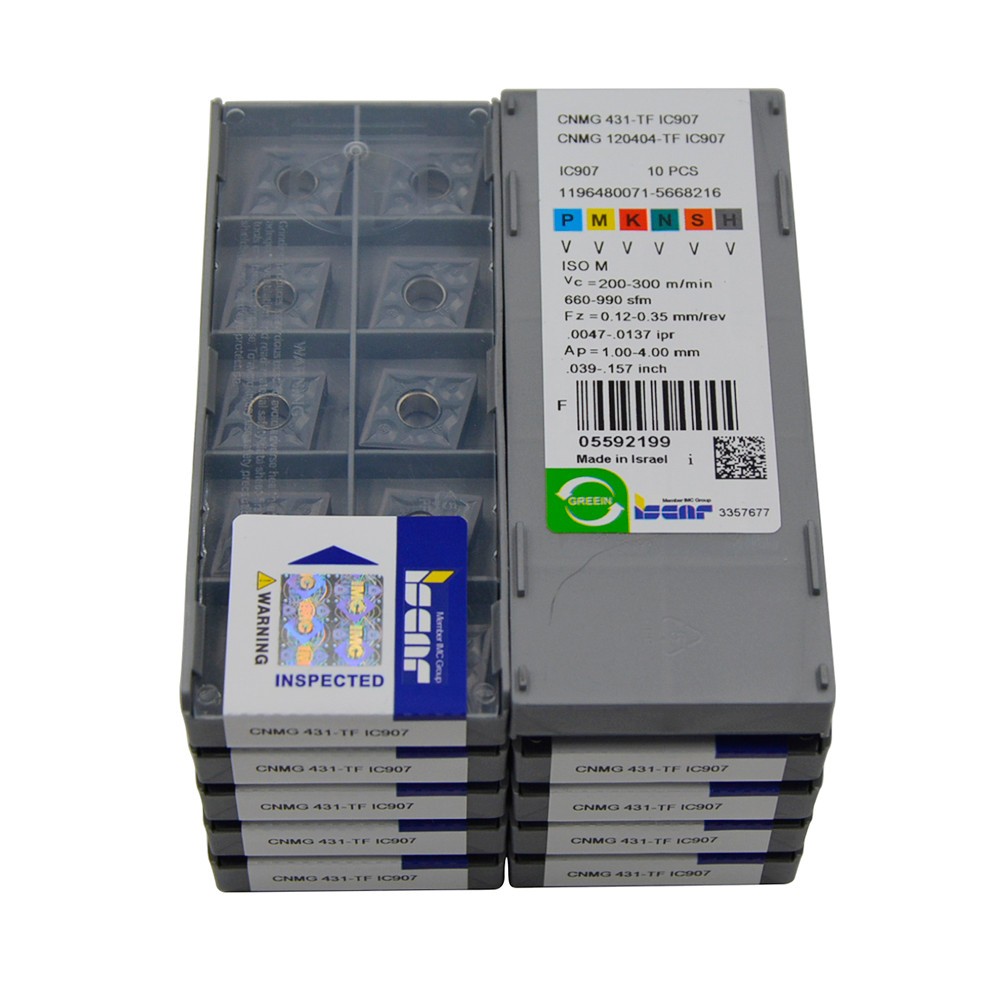 100pcs CNMG120404 TF CNMG 431 TF IC907 carbide inserts for lathe cnmg 431 insert
