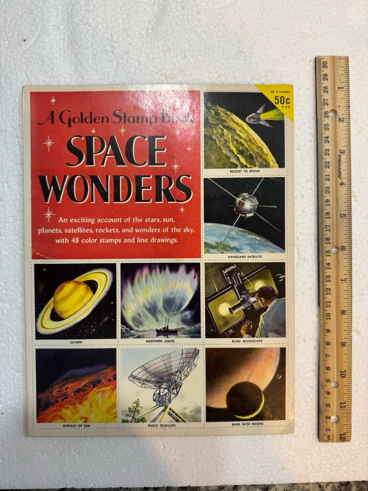 Vintage 1958 Space Wonders Sticker Book