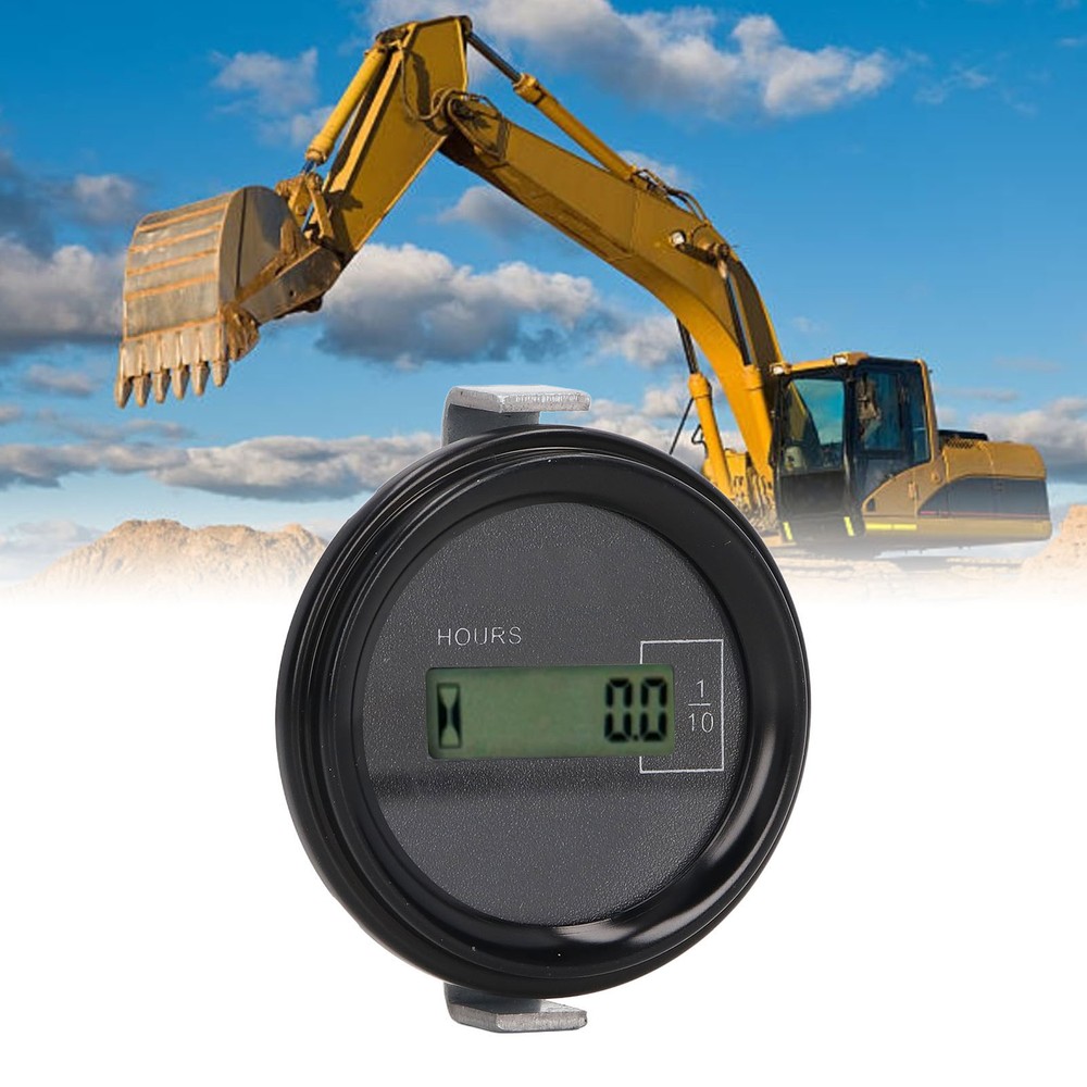 Excavator Timer Hour Meter Remote Control LCD Digital Display 12V‑36V 0‑99999.9H