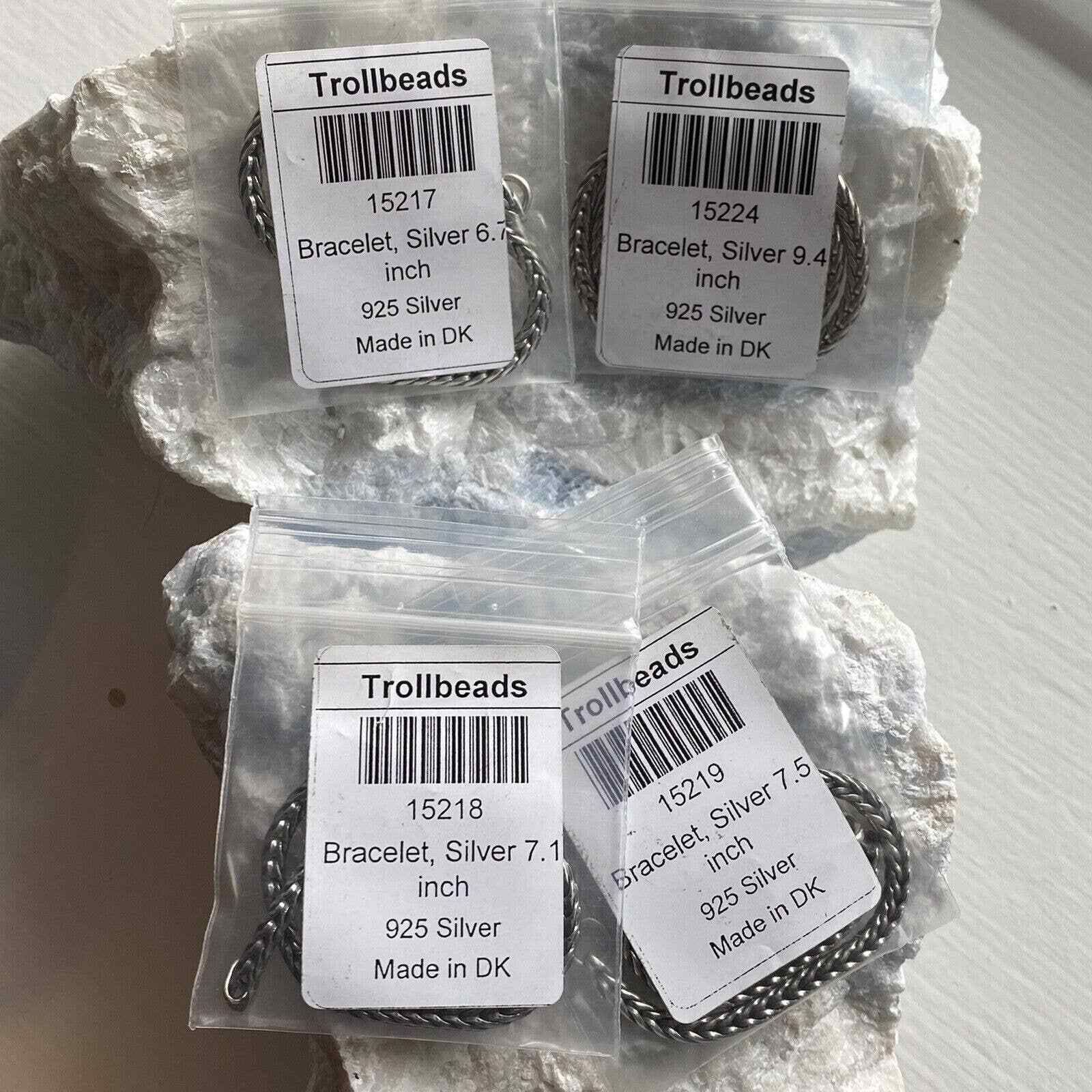 Trollbeads Sterling Silver Bracelet Set with Plain Lock #10111