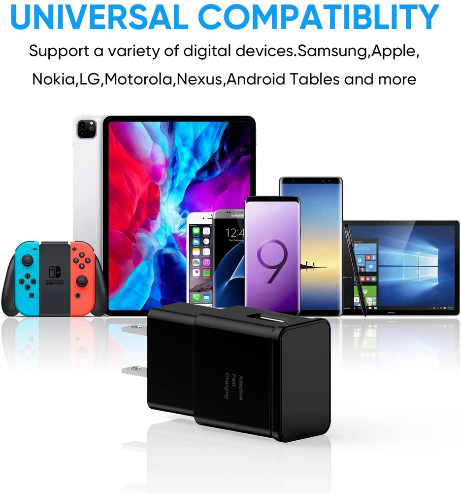 Adapter Fast Charger Type C With Phone Charging Cable For Samsung Galaxy Android