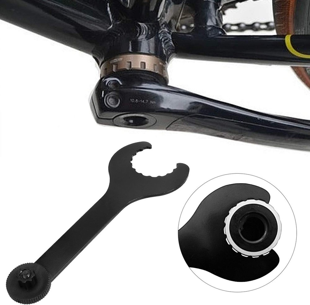 Black Bottom Bracket Wrench Compatible with Hollowtech II - Mechanical Operation