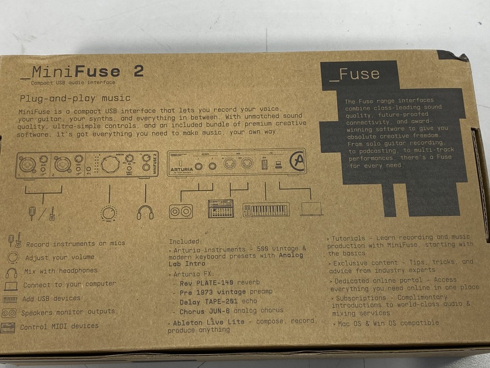 Arturia MiniFuse 2 USB-C Audio Interface - White