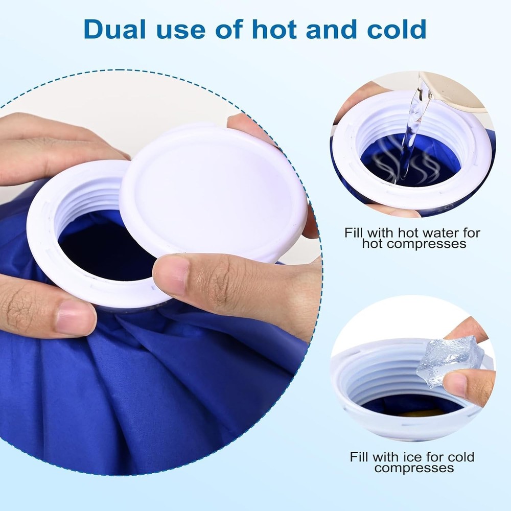 Versatile 9-Inch Ice Bag for Cold & Hot Relief - Reusable, Durable Design