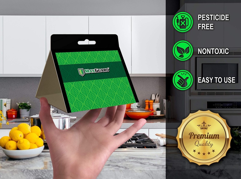 Maxguard Pantry Moth Traps 8 Pack with Extra Strength Pheromones | Non-Toxic