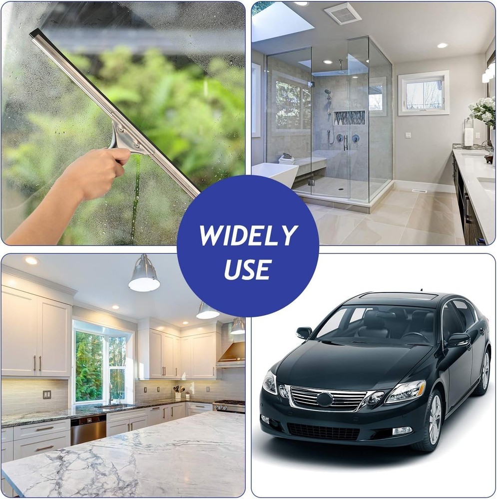 Effortless 18-Inch Silicone Squeegee Replacement - 4 Pieces for Ultimate Clean