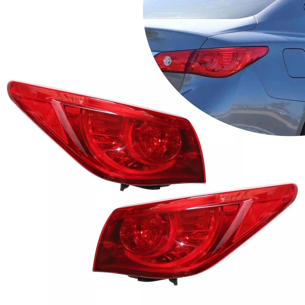 LED Outer Tail Light Assembly for 2014-2017 Q50 Q50S Rear Replacement Pair