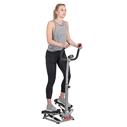 Compact Twist Stepper with Handlebar - Cardio Stair Step Machine for Home Workou