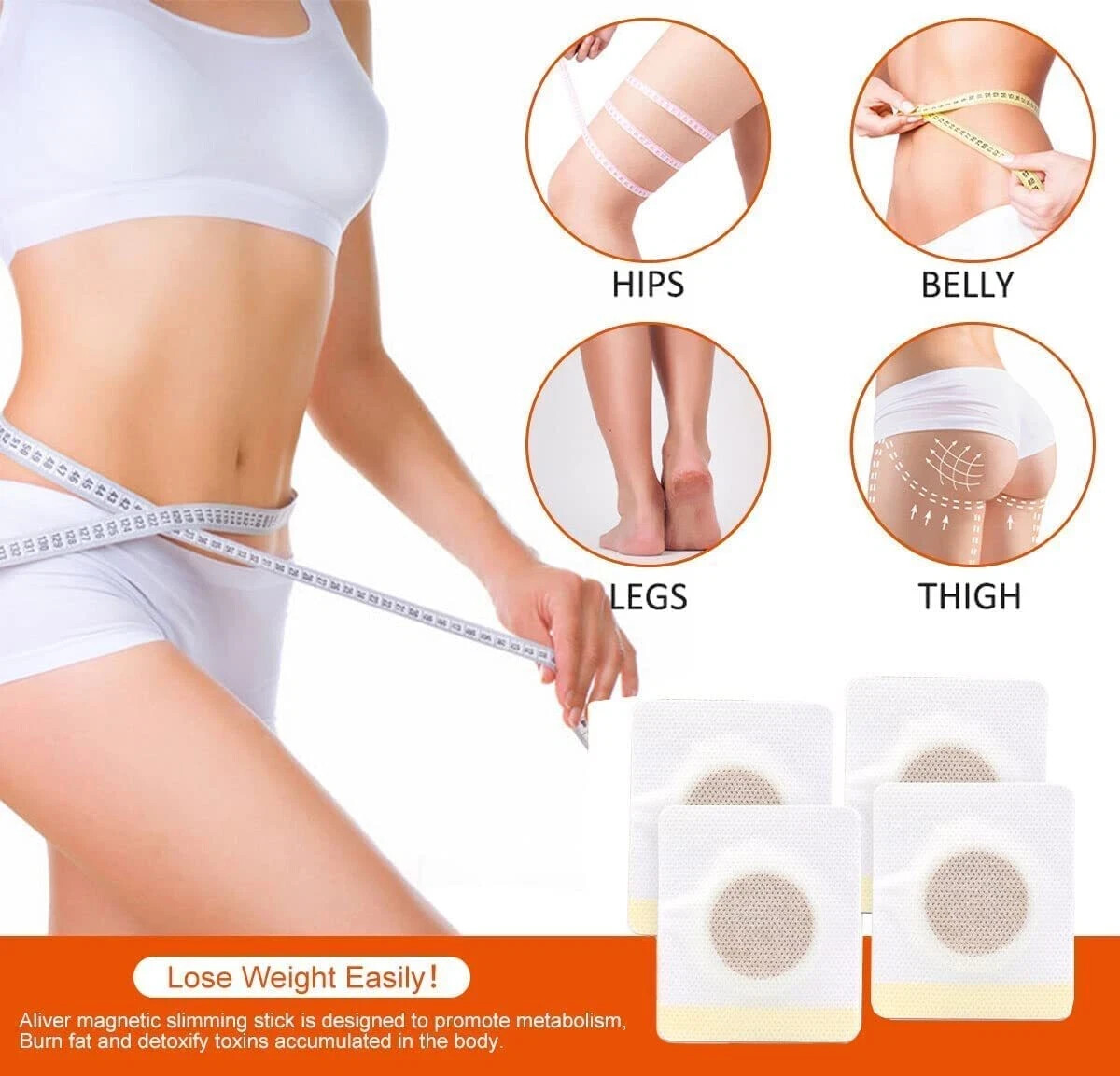 1/60/90 Pcs Slim Patch - Weight Loss, Diet, Detox, Burn Fat - Buy 2, Get 2 FREE!