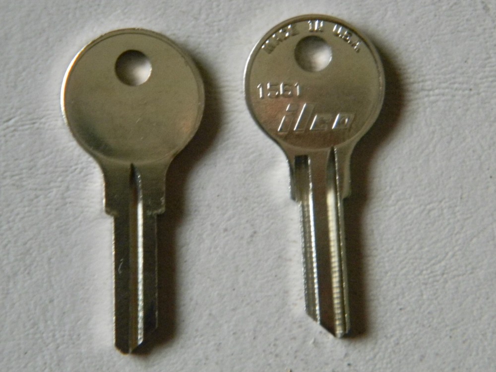 Kennedy Toolbox Key Blanks (2) Ilco 1561 - Newer Boxes- Round Head Key