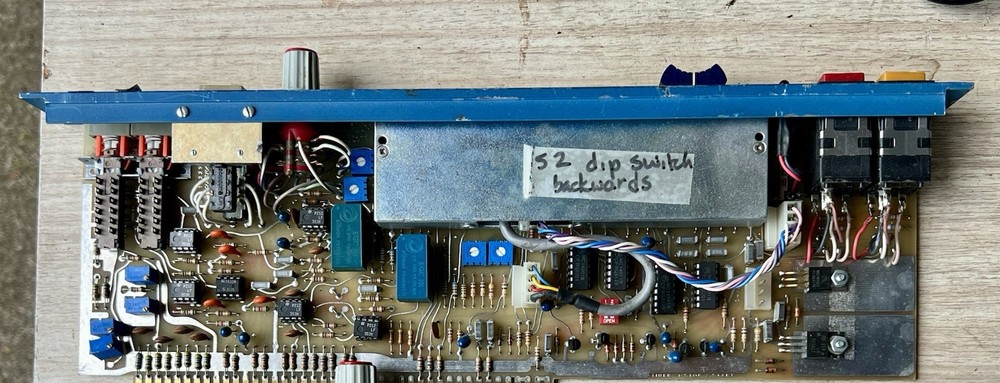 vintage Auditronics blueface 200-SLI stereo line input console module