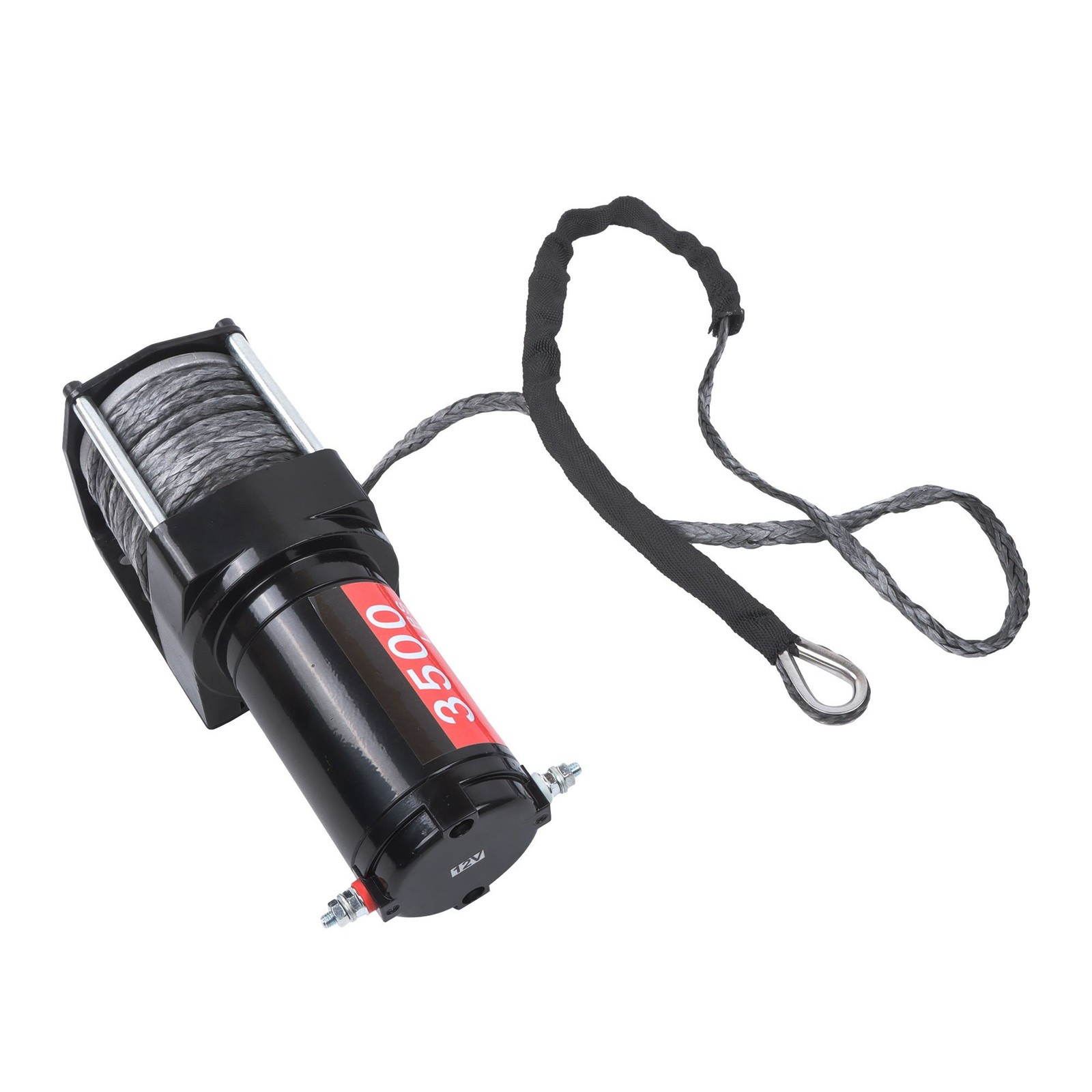 3500 lbs Synthetic Rope Electric Power Winch Kit Wireless & Wired Remote Control