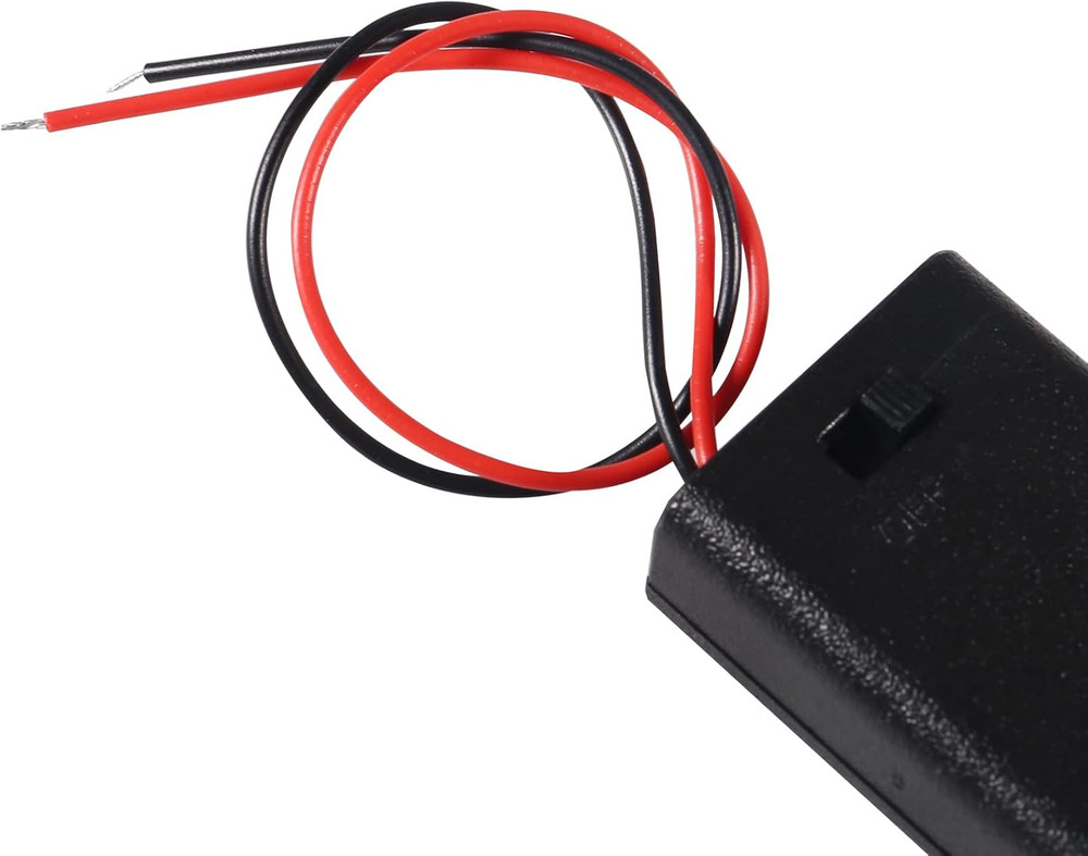 10pcs AAA Battery Holder with Switch ON Off Case Back 2 Slots