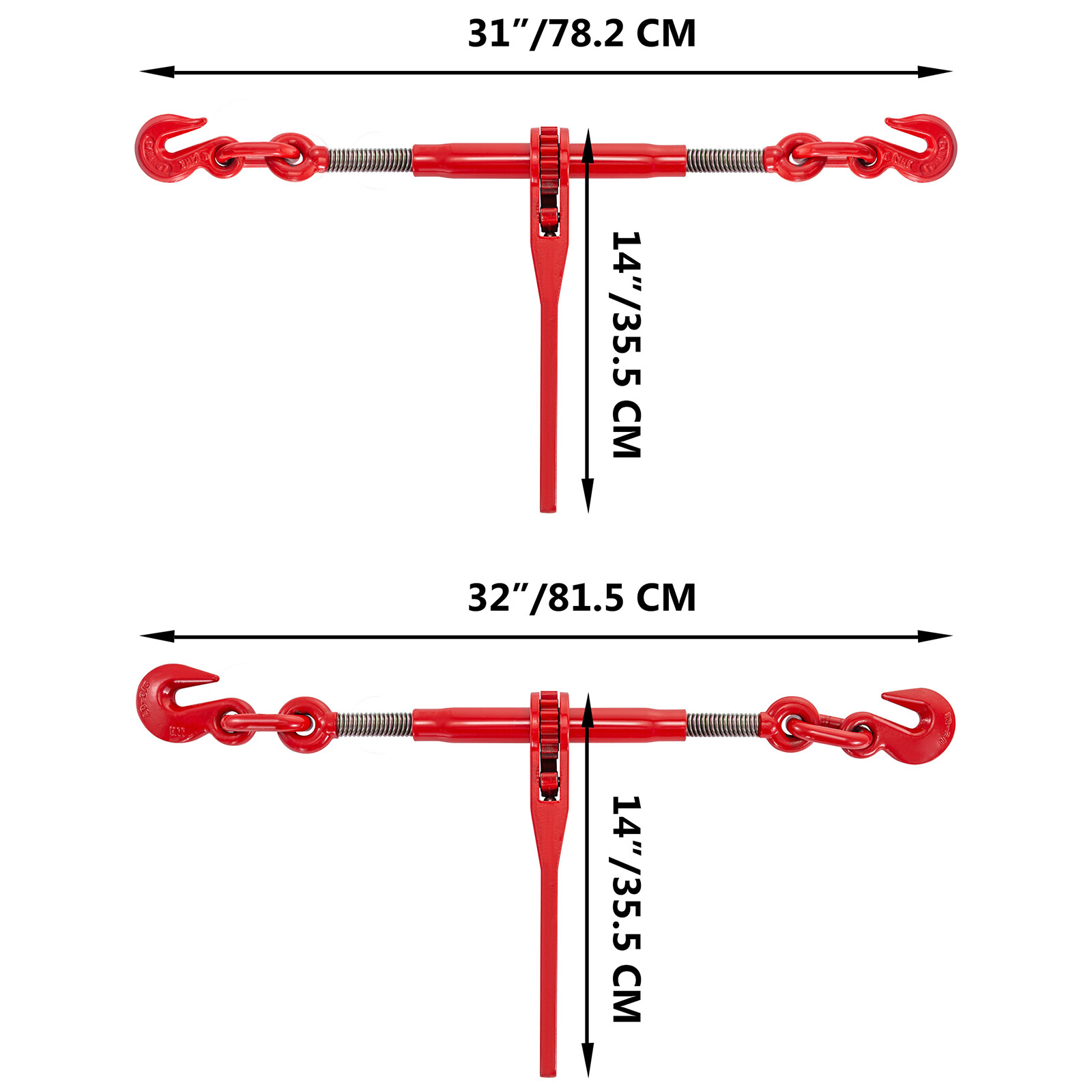 VEVOR Ratchet Binder 3/8"- 1/2", 5/16"- 3/8" Tie Down Chain Load Binders