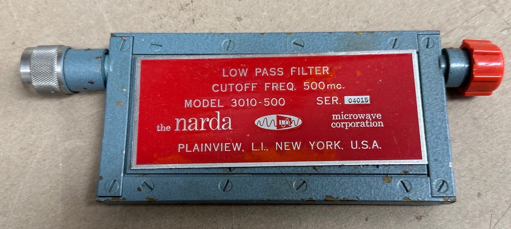 Narda 3010-500 Low Pass Filter Cutoff Frequency 500MC