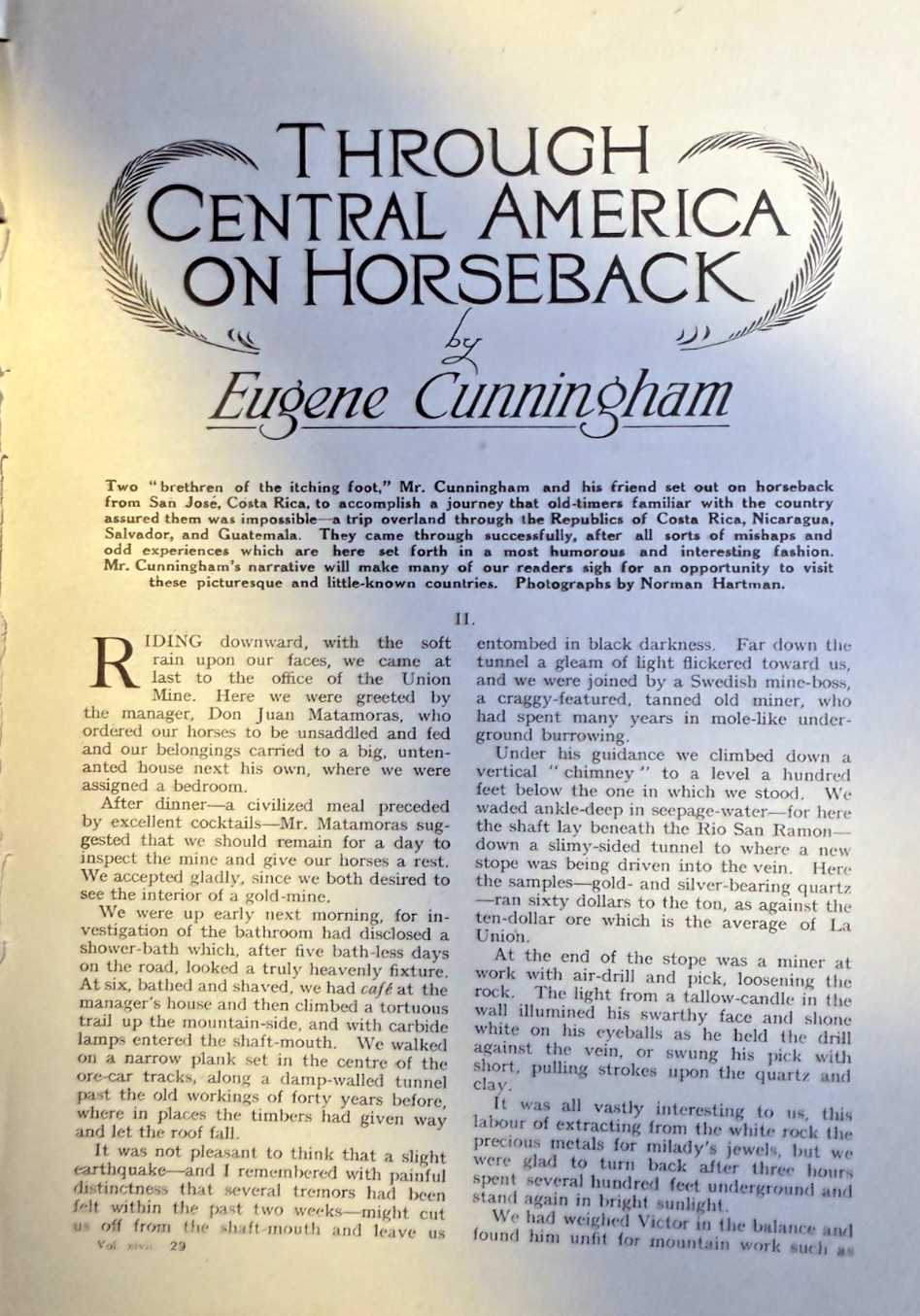 1921 Through Costa Rica Nicaragua Salvador & Guatemala on Horseback