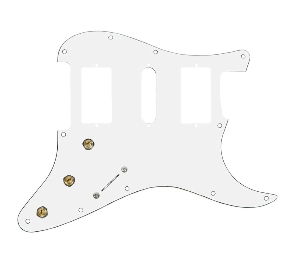 920D Custom 7 Way Pre-Wired push/pull HSH Stratocaster Pickguard - White