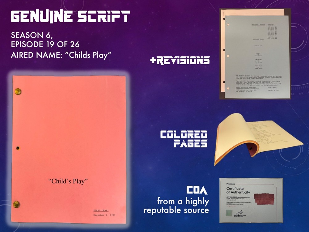 Star Trek Voyager Script S06E19 Genuine & Original! +Final Draft Revisions +COA