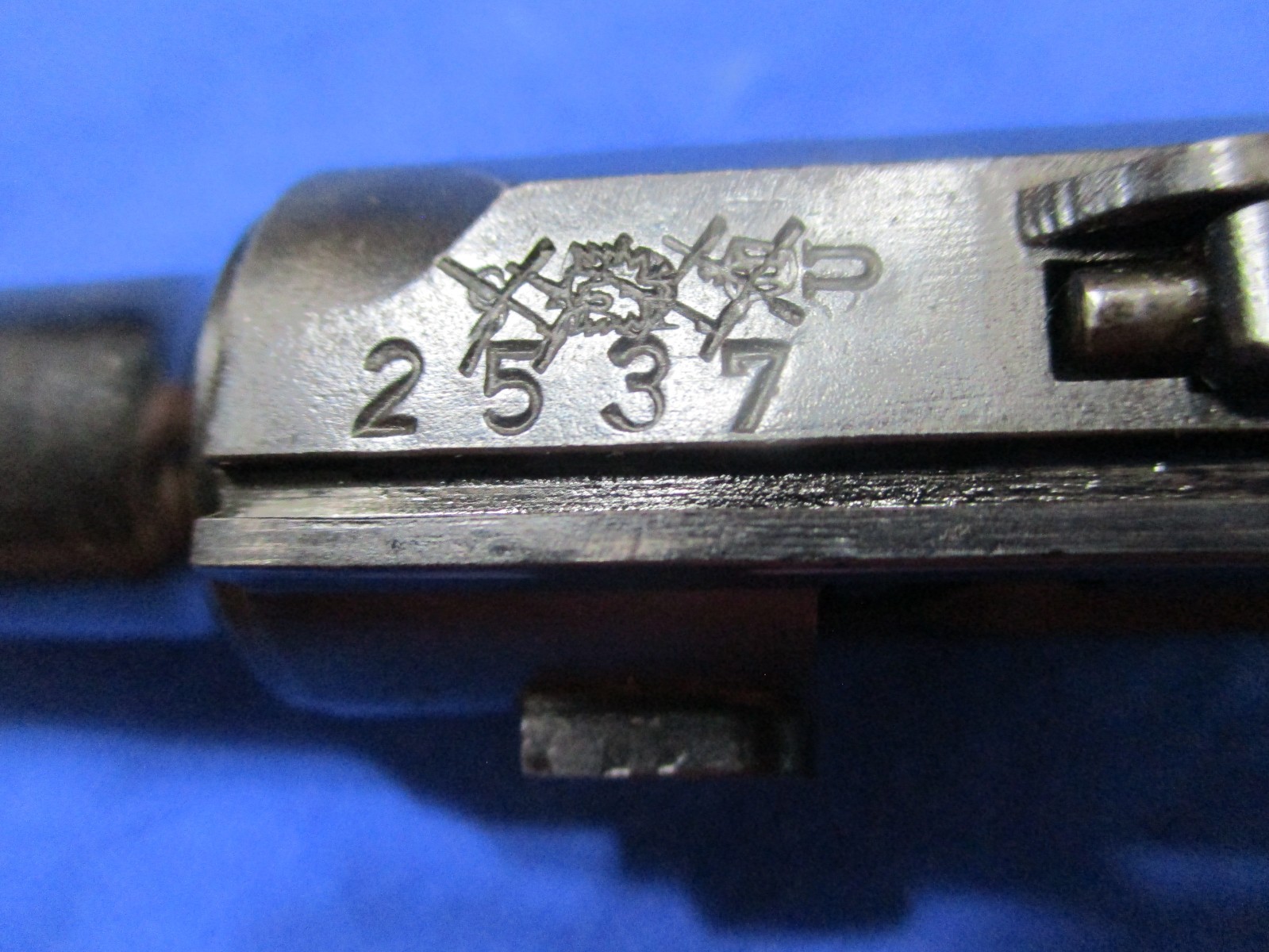 WW-1 1917 DWM P.08 Luger 9mm Slide, Toggle And Barrel Assembly non match Parts !