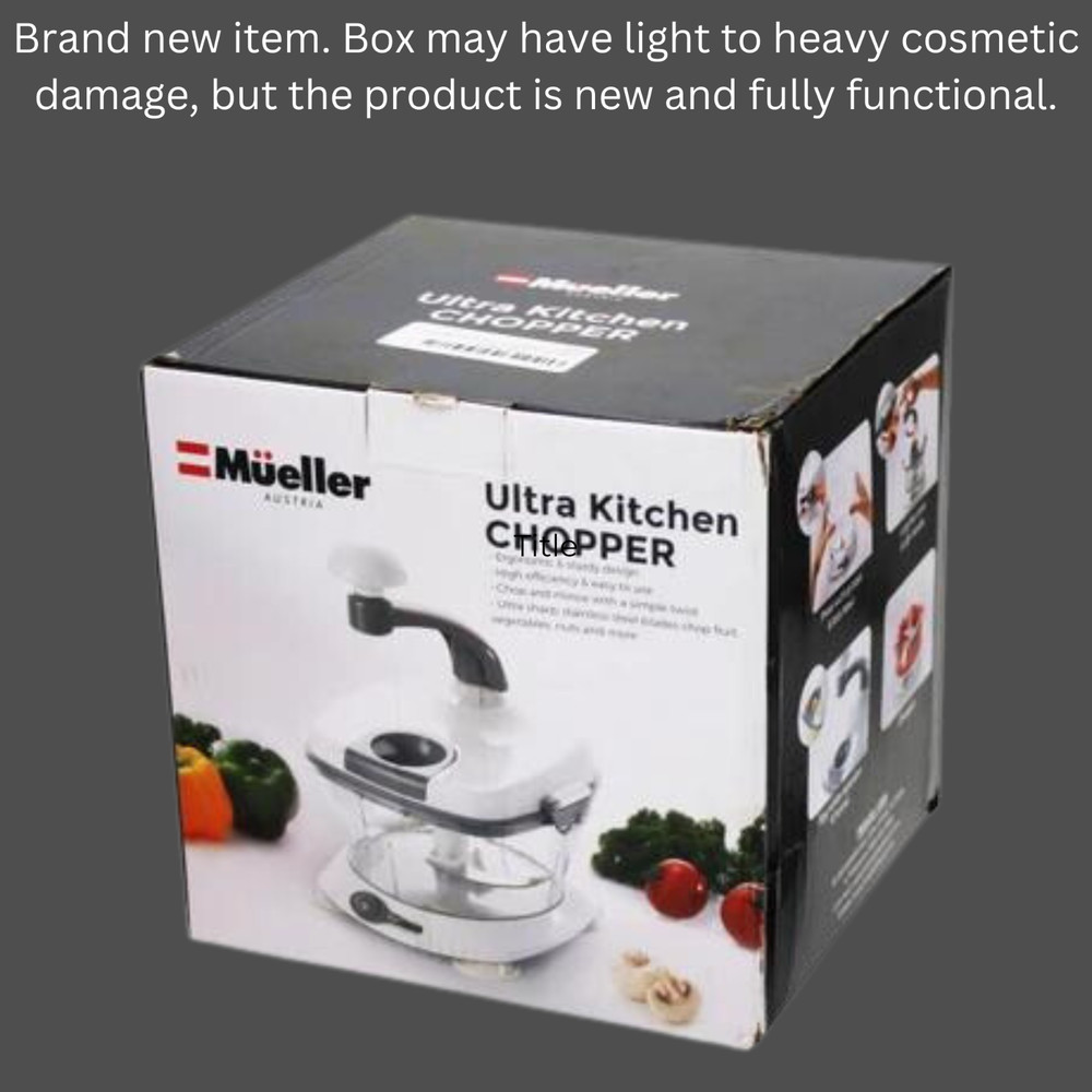 New Mueller Vegetable Food & Nut Chopper w/ Egg White Separator - Damaged Box