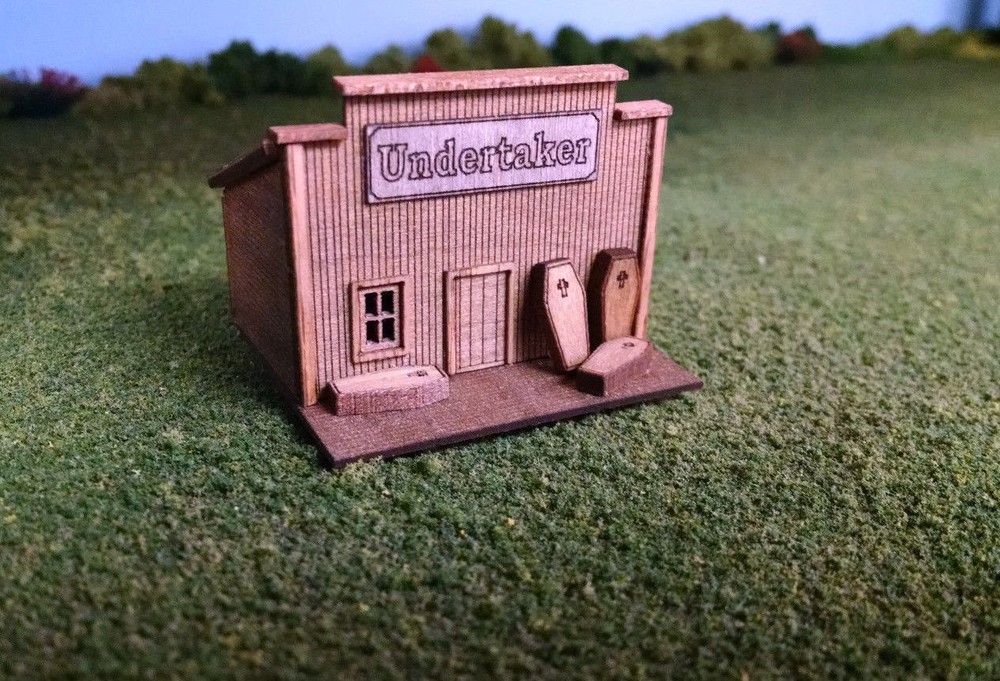 N Scale Laser Cut Old West Undertaker Building Kit