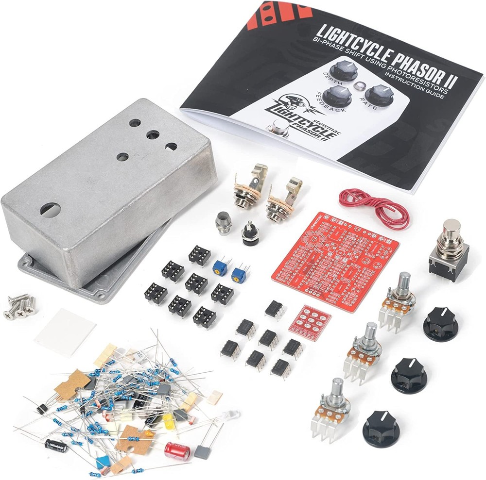 StewMac Lightcycle Phasor II Pedal Kit, With Bare Enclosure (12253)