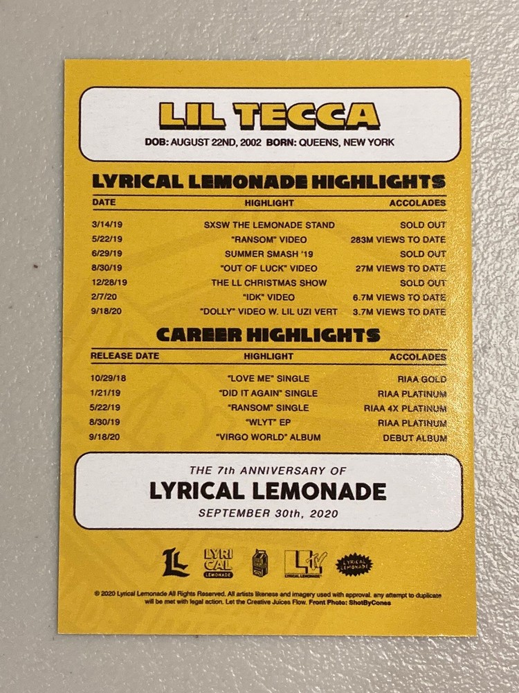 Lyrical Lemonade The Lil Tecca Can - Only 1000 Made