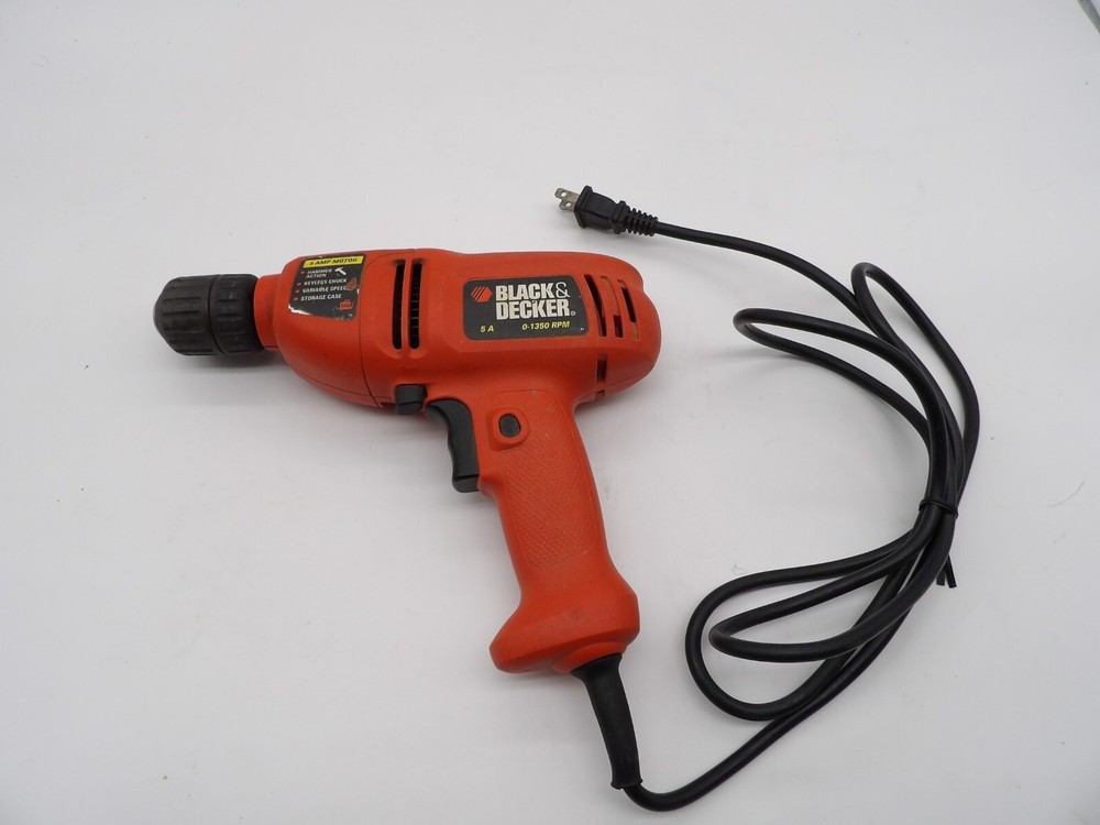 Black and Decker DR402 Type 3 Corded Drill 5 Amps-Keyless Chuck-Variable Speed