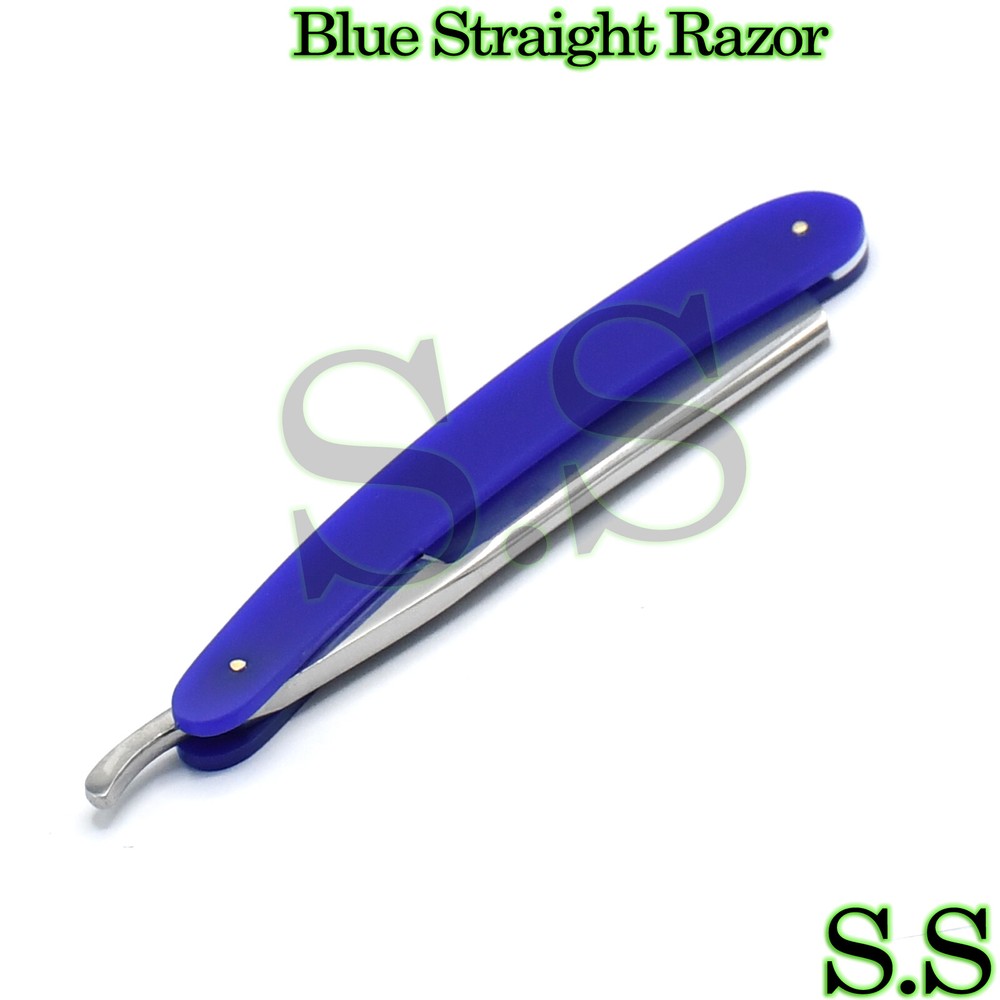 New Blue Straight Razor BTS-718