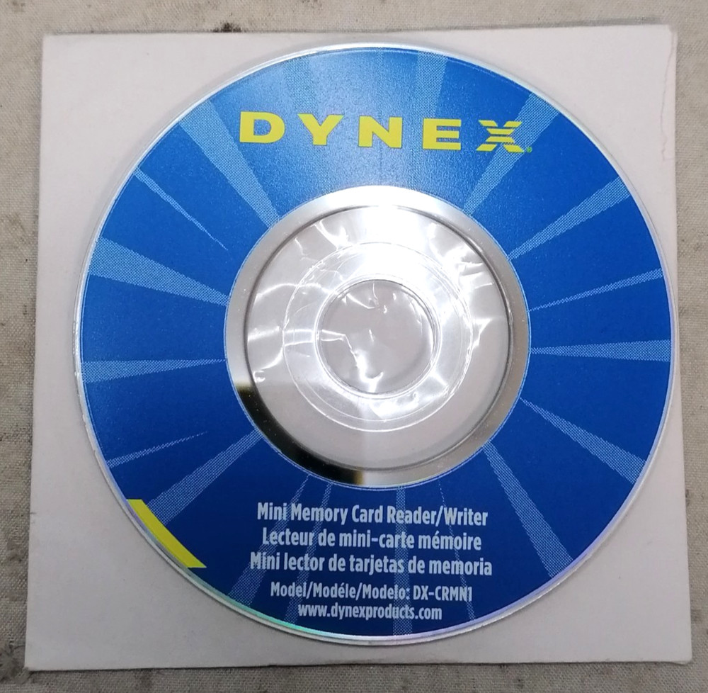 Dynex Mini Memory Card Reader/Writer DX-CRMN1 Installation CD