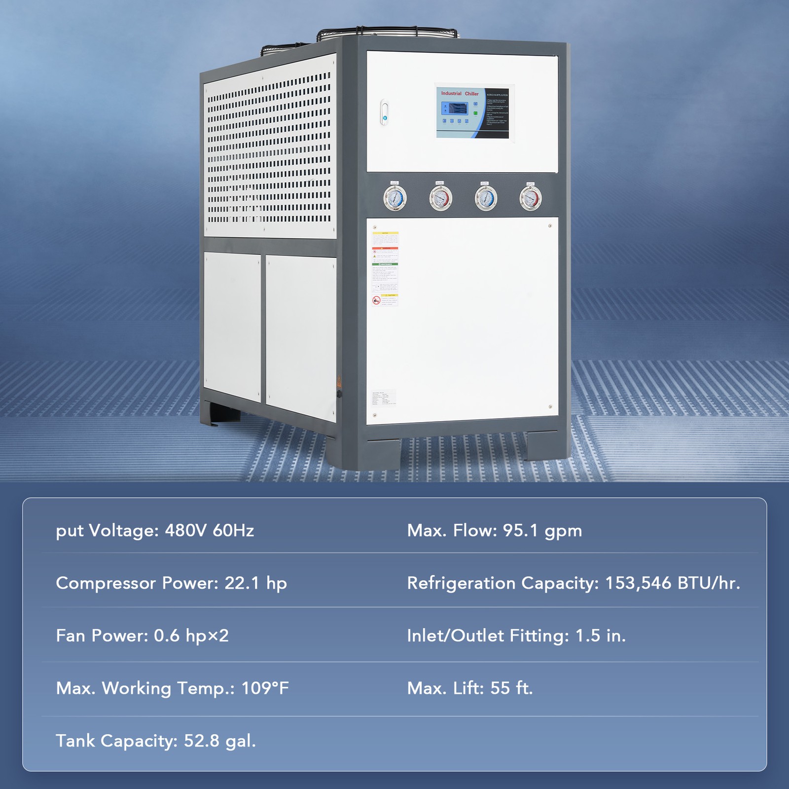 CREWORKS 22.1HP Air-Cooled Chiller for Laser Cooling Plastic Processing Welding