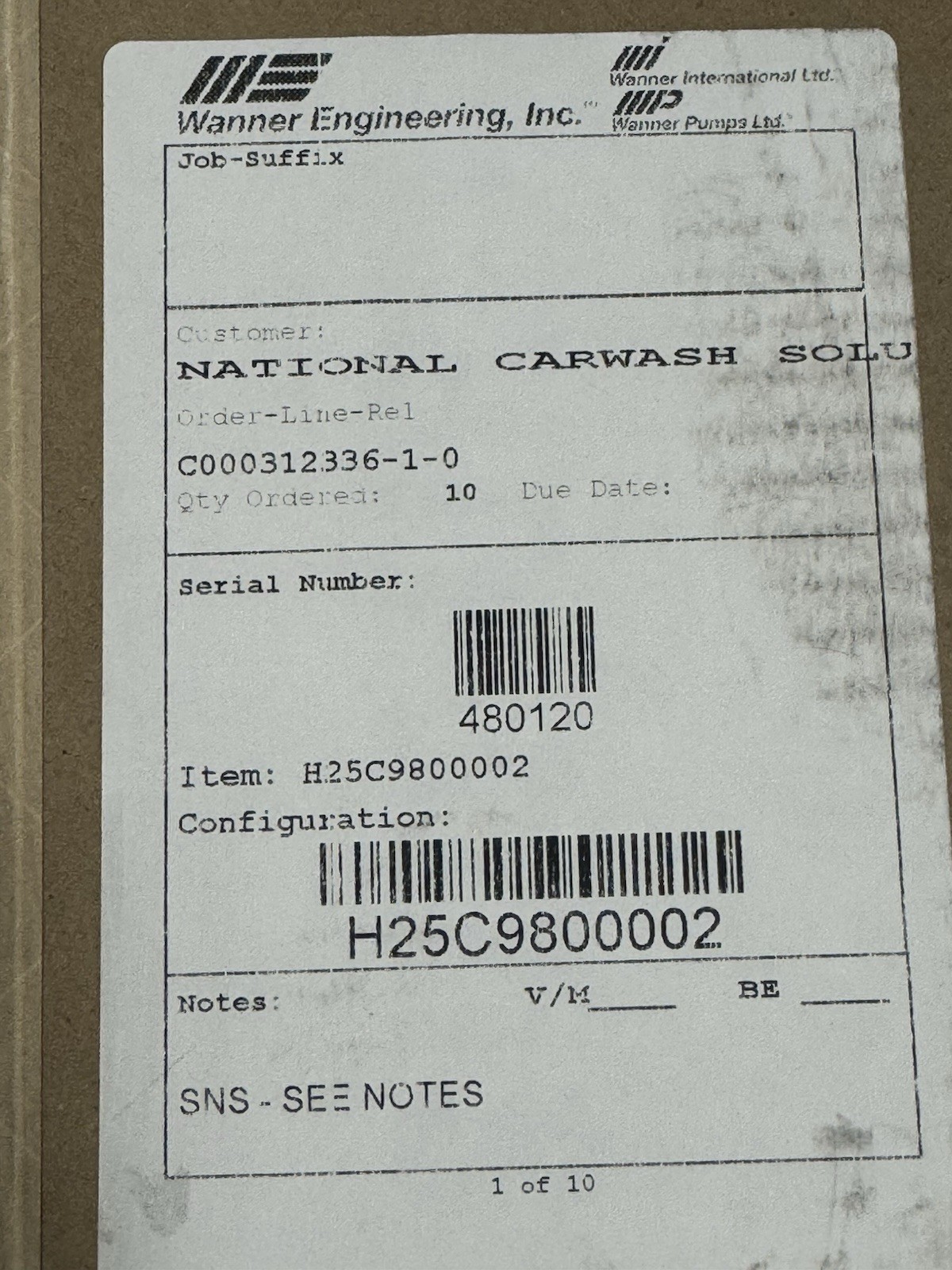 Wanner HydraCell Hydra-Cell Bronze H25 Pump